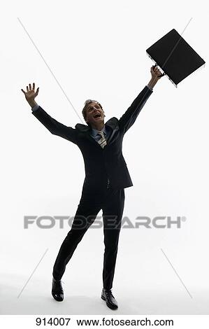 An excited businessman View Large Photo Image Stock Photo - An excited businessman . Fotosearch