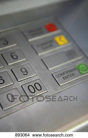 Detail of a cash machine keypad View Large Photo Image Picture - Detail of a cash machine keypad. Fotosearch
