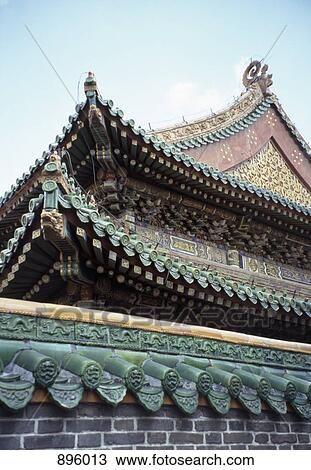 Stock Image - Detail of a temple in the Forbidden City, Beijing, China. Fotosearch