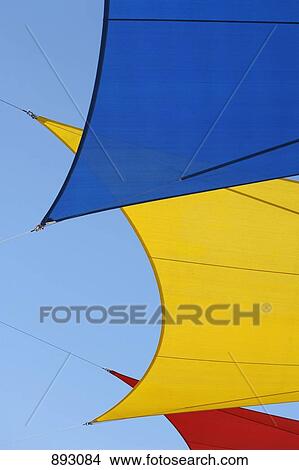 Detail of colored tarpaulins View Large Photo Image Picture - Detail of colored tarpaulins. Fotosearch