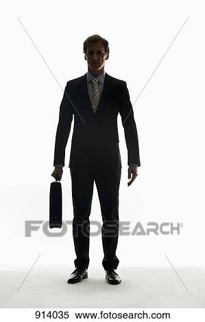 Stock Photography - Portrait of a businessman, silhouette. Fotosearch