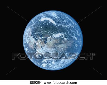 Picture - Satellite view of the earth. Fotosearch