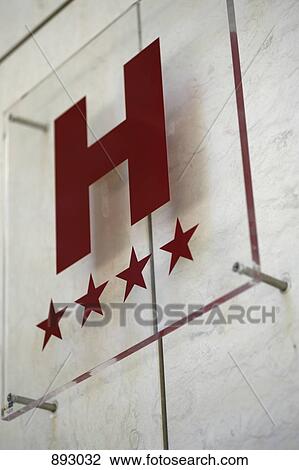 Stock Image - Sign for a hotel. Fotosearch