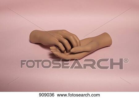 Two mannequin hands clasped View Large Photo Image Stock Photograph - Two mannequin hands clasped. Fotosearch