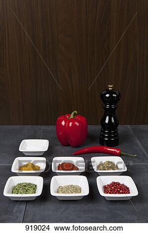 Various herbs, spices and vegetables View Large Photo Image Picture - Various herbs, spices and vegetables. Fotosearch