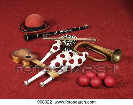 Various props of a busker or street performer View Large Photo Image Stock Image - Various props of a busker or street performer. Fotosearch