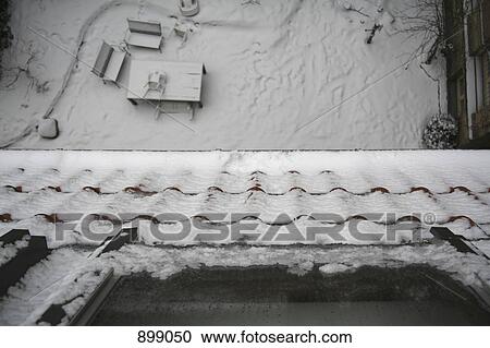 Stock Image - View out a window of a back yard. Fotosearch