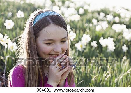 Stock Photography - A girl laughing. Fotosearch