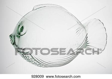 Stock Photo - A glass fish sculpture. Fotosearch