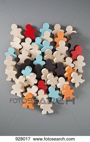 A group of multi colored wooden stick figures View Large Photo Image Stock Photo - A group of multi colored wooden stick figures. Fotosearch