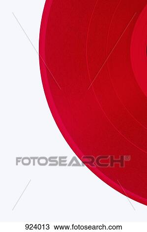 Stock Image - A red vinyl record. Fotosearch