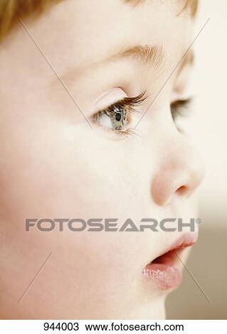 Close-up of a young boy looking away View Large Photo Image Stock Image - Close-up of a young boy looking away. Fotosearch