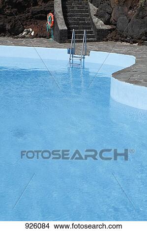 Picture - Detail of a swimming pool. Fotosearch
