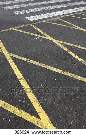 Detail of painted lines on asphalt View Large Photo Image Picture - Detail of painted lines on asphalt. Fotosearch