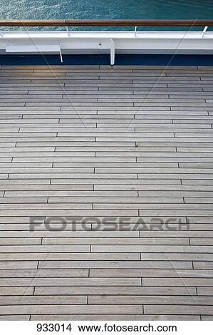 Detail of the wooden deck of a cruise ship View Large Photo Image Picture - Detail of the wooden deck of a cruise ship. Fotosearch