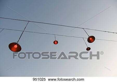 Hanging lamps, outdoors View Large Photo Image Stock Photography - Hanging lamps, outdoors. Fotosearch