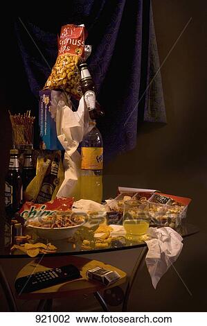 Messy table after a party View Large Photo Image Stock Image - Messy table after a party. Fotosearch