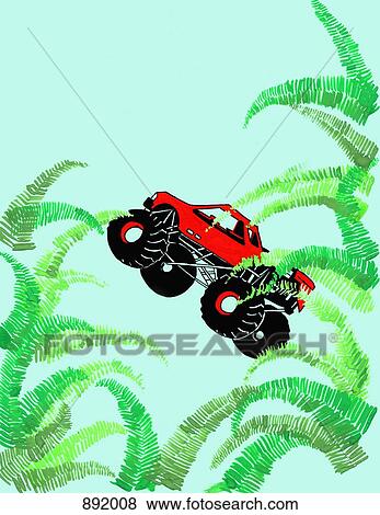Monster truck safari View Large Photo Image Stock Photo - Monster truck safari. Fotosearch