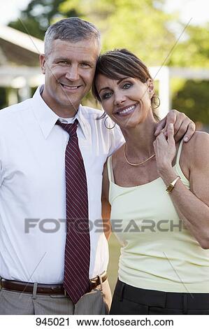 Stock Image - Portrait of a mature couple. Fotosearch