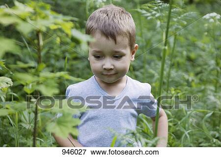 Portrait of a young boy, outdoors View Large Photo Image Stock Photo - Portrait of a young boy, outdoors. Fotosearch