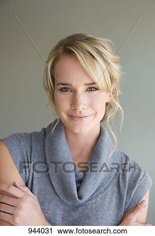 Portrait of a young woman View Large Photo Image Stock Image - Portrait of a young woman. Fotosearch