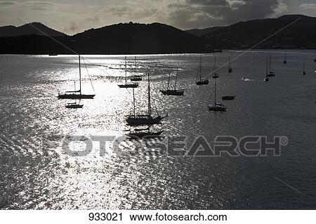 Stock Image - Sailing boats in the sea. Fotosearch