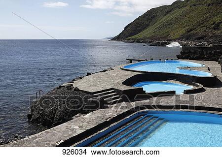Picture - Swimming pools next to the sea. Fotosearch