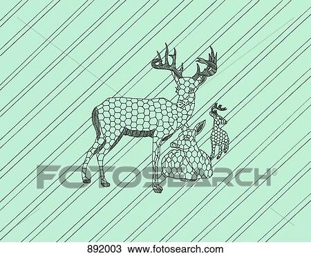 Two stags and a doe View Large Photo Image Stock Image - Two stags and a doe. Fotosearch