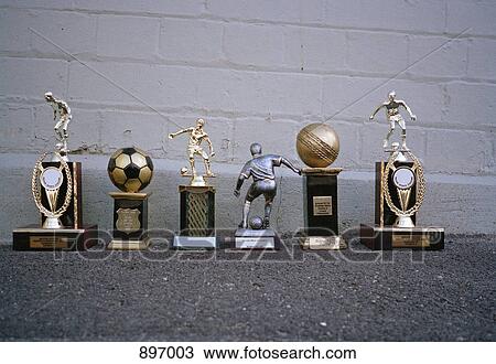 Various sports trophies View Large Photo Image Stock Image - Various sports trophies. Fotosearch