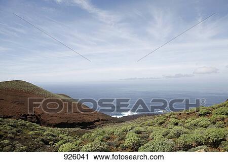 Stock Image - View of coastline, El Hierro, Spain. Fotosearch