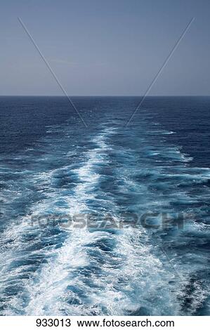 Stock Image - Wake of a boat. Fotosearch