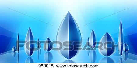 Stock Photography - A large group of three-dimensional abstract bay leaf shapes. Fotosearch