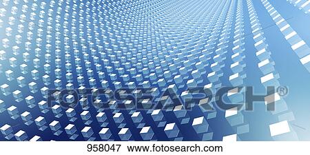 Abstract blue cubes curve View Large Photo Image Stock Photo - Abstract blue cubes curve. Fotosearch