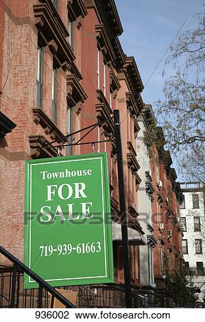 FOR SALE sign in front of a townhouse, Brooklyn, New York, USA View Large Photo Image Stock Image - FOR SALE sign in front of a townhouse, Brooklyn, New York, USA. Fotosearch