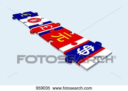 Multi currency color puzzle View Large Photo Image Stock Photography - Multi currency color puzzle. Fotosearch