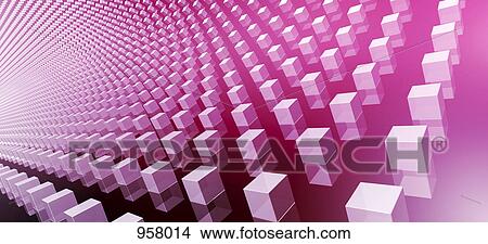 Picture - Pink abstract cubes close up. Fotosearch