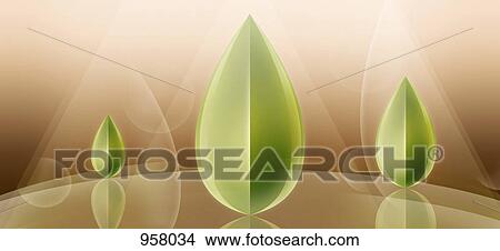 Three three-dimensional abstract bay leaf shapes View Large Photo Image Picture - Three three-dimensional abstract bay leaf shapes. Fotosearch