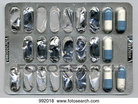 Stock Photo - A blister pack of capsules. Fotosearch