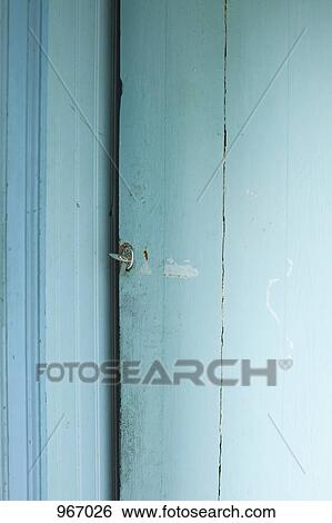A blue wooden door View Large Photo Image Stock Photograph - A blue wooden door. Fotosearch