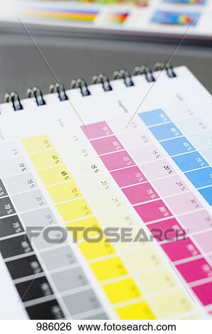 Stock Photograph - A CMYK color chart. Fotosearch