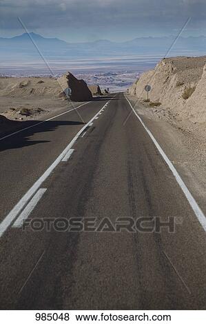 A highway in the Atacama Desert, Chile View Large Photo Image Stock Photo - A highway in the Atacama Desert, Chile. Fotosearch