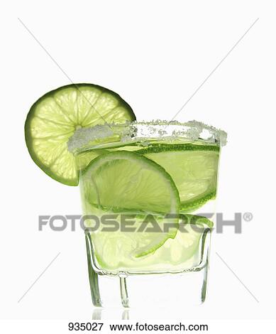 A margarita, studio shot, side view View Large Photo Image Stock Photo - A margarita, studio shot, side view. Fotosearch