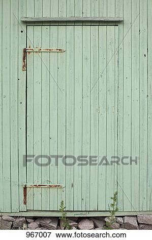 A pale green wooden door View Large Photo Image Stock Photo - A pale green wooden door. Fotosearch