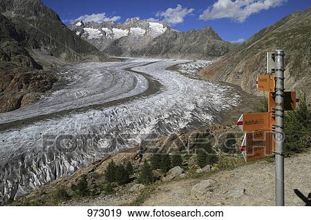 A sign post next to a glacier in the Swiss Alps View Large Photo Image Stock Photo - A sign post next to a glacier in the Swiss Alps. Fotosearch