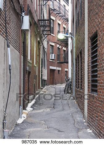An urban alley way View Large Photo Image Stock Photography - An urban alley way. Fotosearch