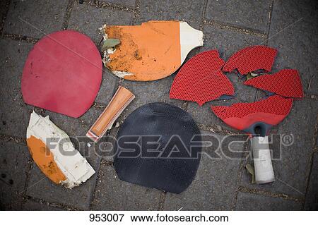 Broken table tennis rackets View Large Photo Image Stock Photo - Broken table tennis rackets. Fotosearch