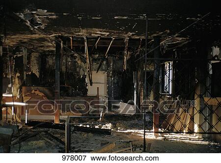 Detail of a burnt interior View Large Photo Image Stock Photo - Detail of a burnt interior. Fotosearch