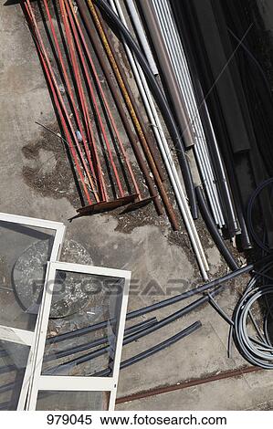 Detail of construction materials on the ground View Large Photo Image Stock Photography - Detail of construction materials on the ground. Fotosearch