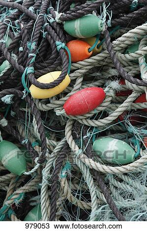 Detail of ropes and fishing nets on the ground View Large Photo Image Stock Image - Detail of ropes and fishing nets on the ground. Fotosearch