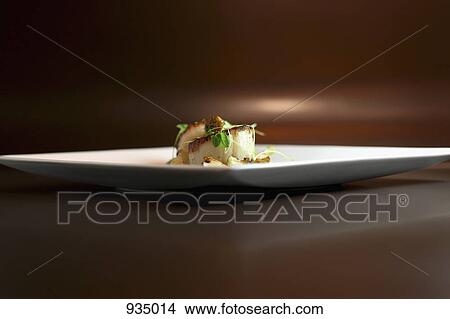 Picture - Pan seared scallop on a plate. Fotosearch